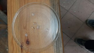 Plato giratorio para microondas de cristal