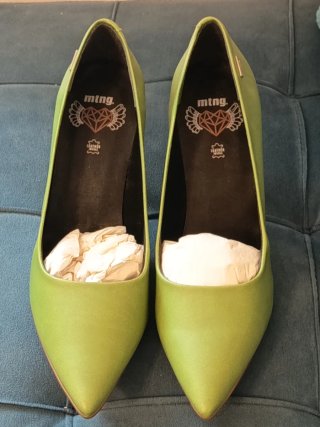 Zapatos de tacón Mustang verdes talla 40