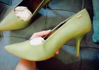 Zapatos de tacón Mustang verdes talla 40