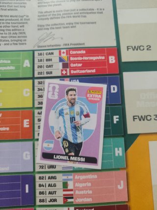 Cromo Extra Messi Panini FIFA World Cup
