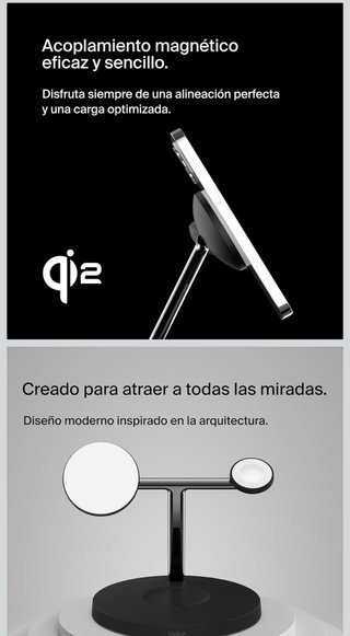 Belkin BoostCharge Qi2 3-en-1 Estación de Carga