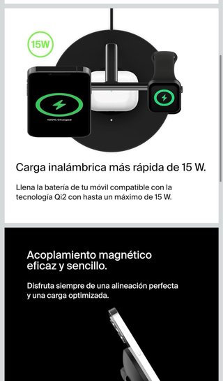 Belkin BoostCharge Qi2 3-en-1 Estación de Carga