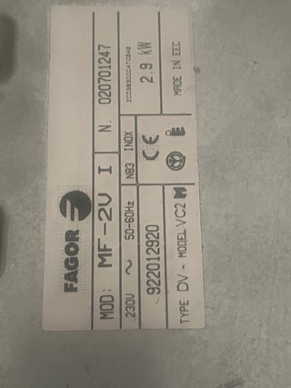 Vitrocerámica Fagor 2 fuegos