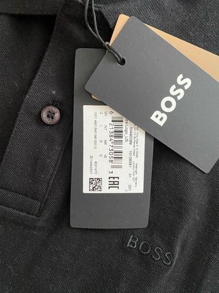 Polo BOSS Negro Hombre
