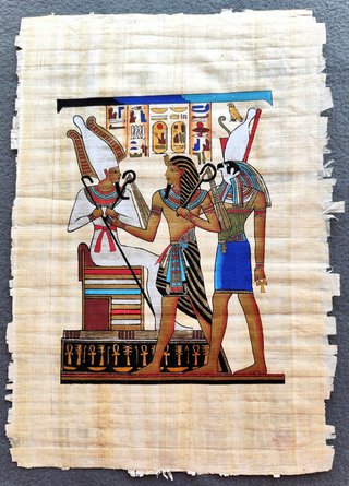 Lámina Papiro Egipcio Original Pintado