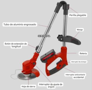 DESBROZADORA INALÁMBRICA A BATERÍA.