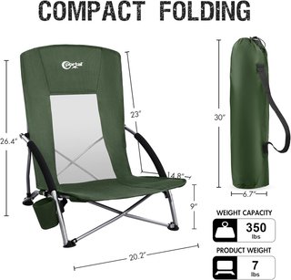 Silla Playa Plegable con Portavasos