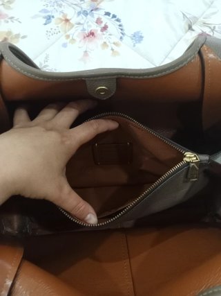 Mala Coach Original Castanha com Dourada