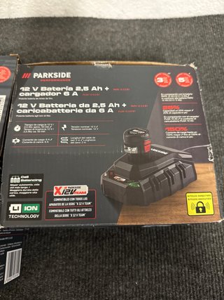 Pack 2 Baterías Parkside 12V 2.5Ah y 5Ah