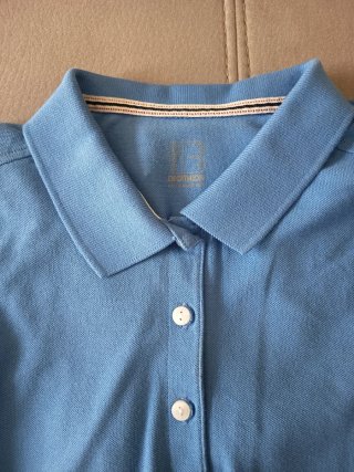 Polo Mujer Manga Corta Azul