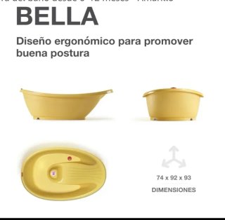 OKBABY Kit Bañera Bella + Soporte color Amarillo