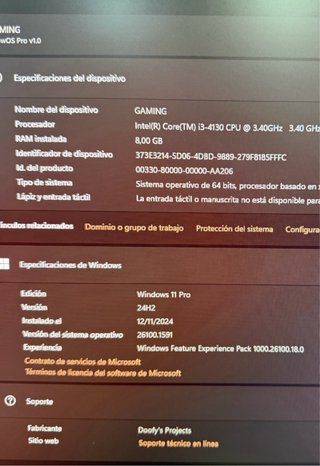 BARATO  PC Sobremesa Blanco con Luces LED