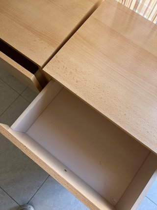 2 Mesitas de Noche Madera Pino Claro