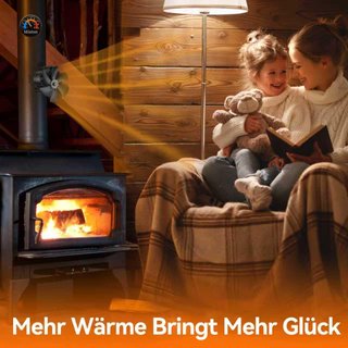 Ventilatore magnetico per stufa a legna a 6 pale, ventilatore per camino