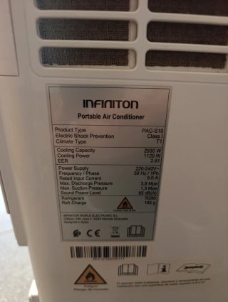INFINITON S10 Aire Acondicionado Portátil