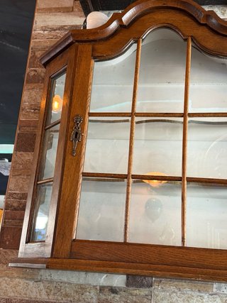 Vitrina expositora madera y cristal