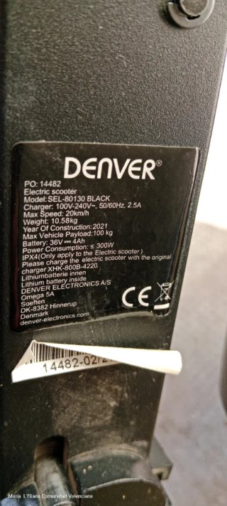 Patinete Eléctrico Denver