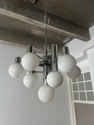 Lámpara Techo Vintage Sputnik Metal Cristal