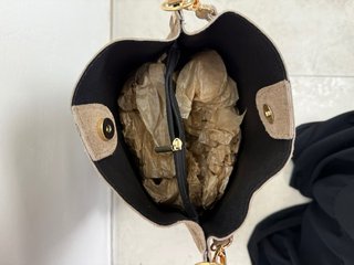 Borsa secchiello pelle scamosciata marrone