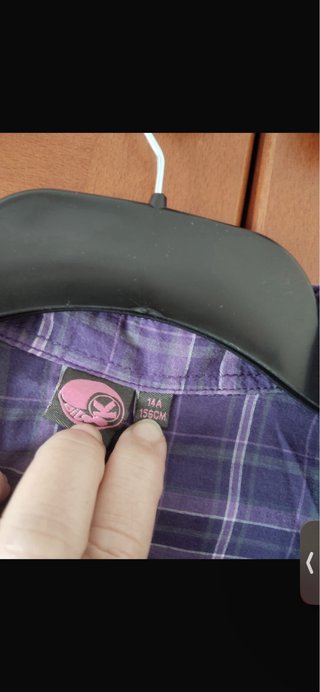 Camisa cuadros niña T.14