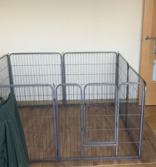 Parque plegable para mascotas con toldo