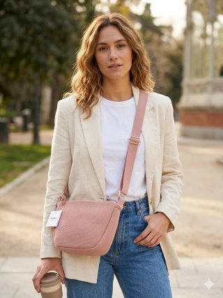 Bolso Flora tejido trenzado asa larga