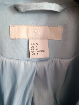 Blazer monopetto azzurro H&M donna Tg S