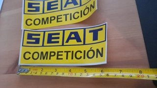 3 Pegatinas SEAT Competición