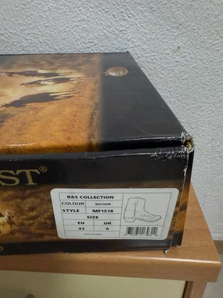 Botas Old West Marrones Piel Genuina