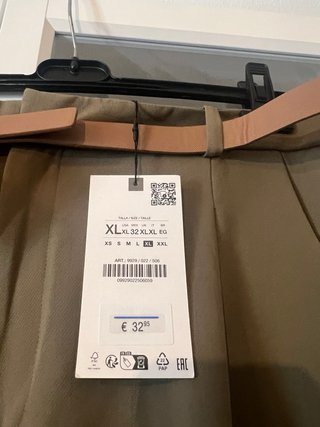 Pantalón Zara Mujer Verde Talla XL