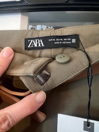 Pantalón Zara Mujer Verde Talla XL