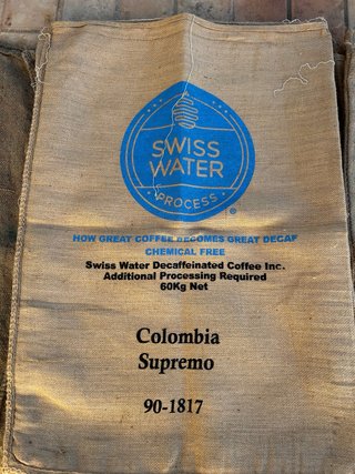 Saco de café Swiss Water Process Colombia Supremo