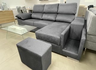 CHAISE LONGUE KENIA GRIS MARENGO CONFORT MODERNO