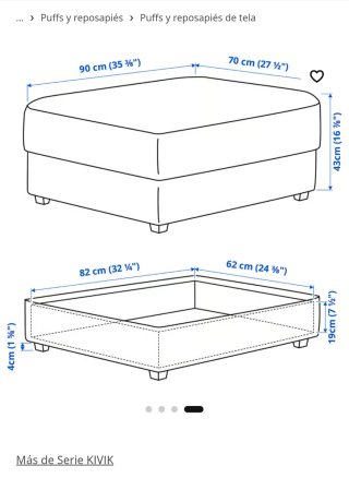 Reposapiés KIVIK Ikea Gris