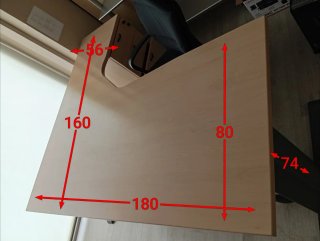 Mesa de oficina madera y metal