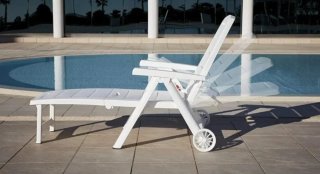 Shaf Sp Garden Tumbona Plegable, Blanco, 56x189x69