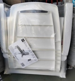 Shaf Sp Garden Tumbona Plegable, Blanco, 56x189x69