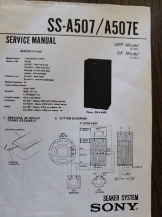 Altavoces Sony SS-A507E