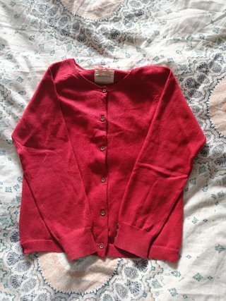 Chaqueta Zara punto roja T6