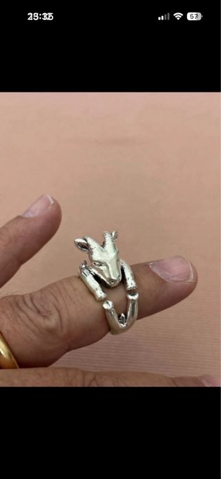 Anello Argento 925 Regolabile Capra