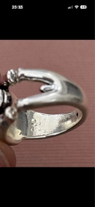 Anello Argento 925 Regolabile Capra