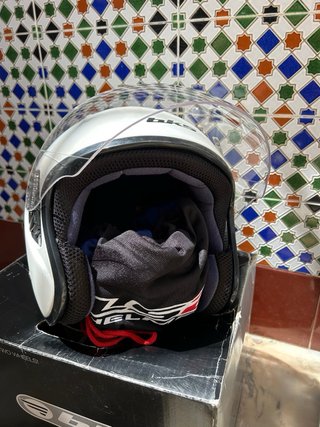 Casco Moto BKS Talla L Blanco