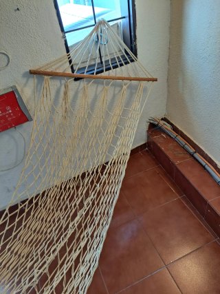 Hamaca Paraguaya Beige y Marrón