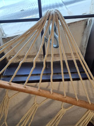 Hamaca Paraguaya Beige y Marrón