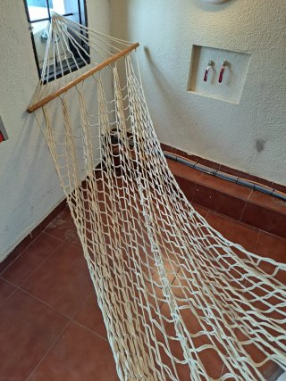 Hamaca Paraguaya Beige y Marrón