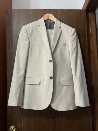 Traje de chaqueta beige