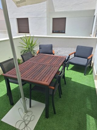 Conjunto mesa y sillas terraza/jardín y sillones