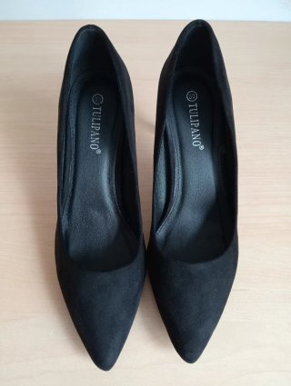 Zapatos de tacón negros 8 cm