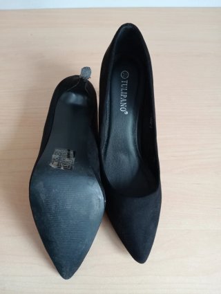 Zapatos de tacón negros 8 cm