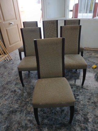 Mesa extensible madera maciza + 6 sillas